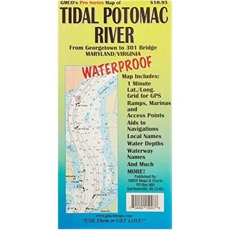 Gmco Tidal Potomac River Map Pro Series GpsFolded 15096PS